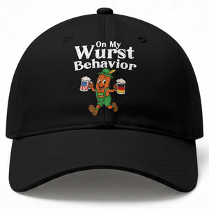 Oktoberfest On My Wurst Behavior Baseball Cap Beer German American Flag Oktoberfest