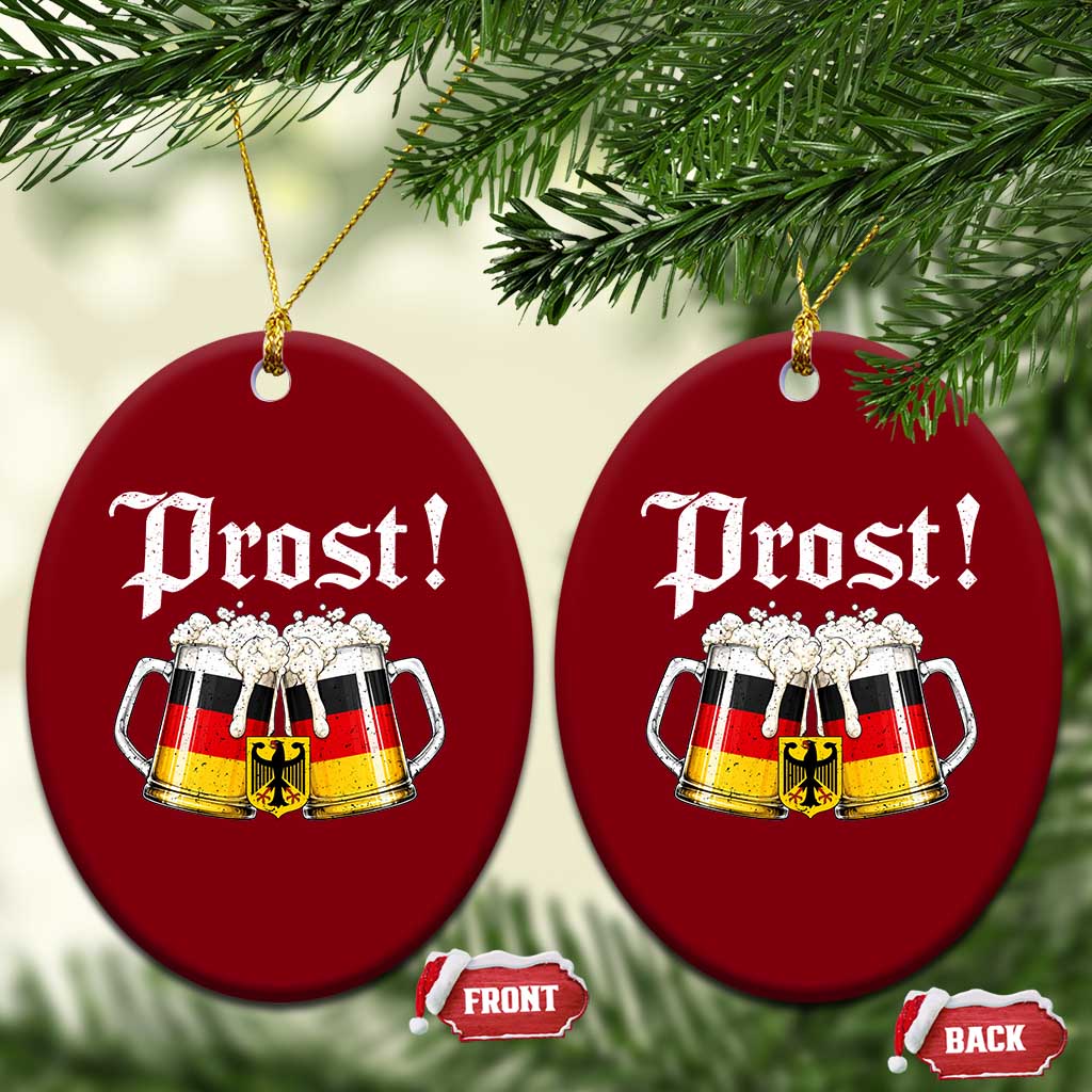 Vintage Oktoberfest Beer Drinking Prost German Festival Ceramic Ornament