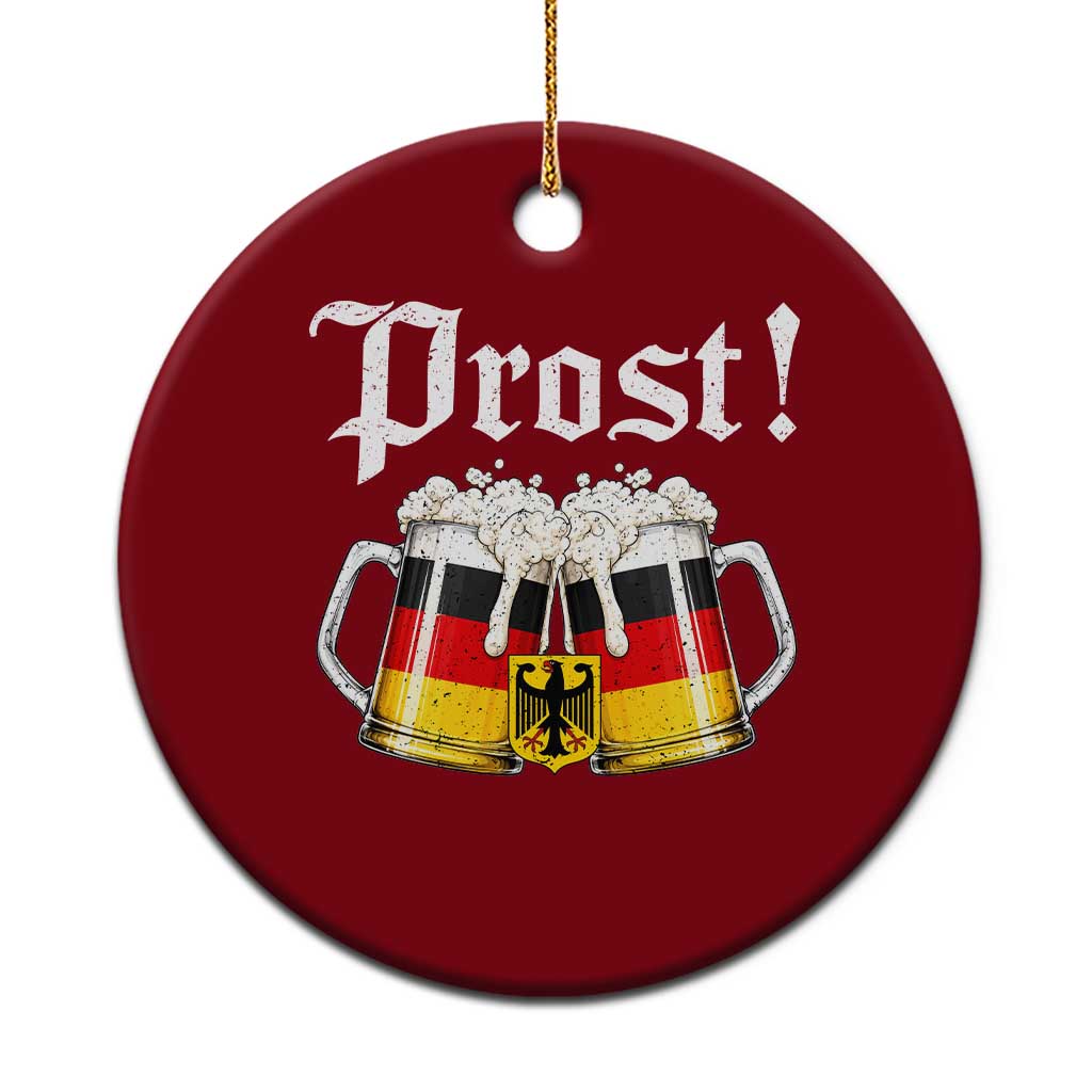 Vintage Oktoberfest Beer Drinking Prost German Festival Ceramic Ornament
