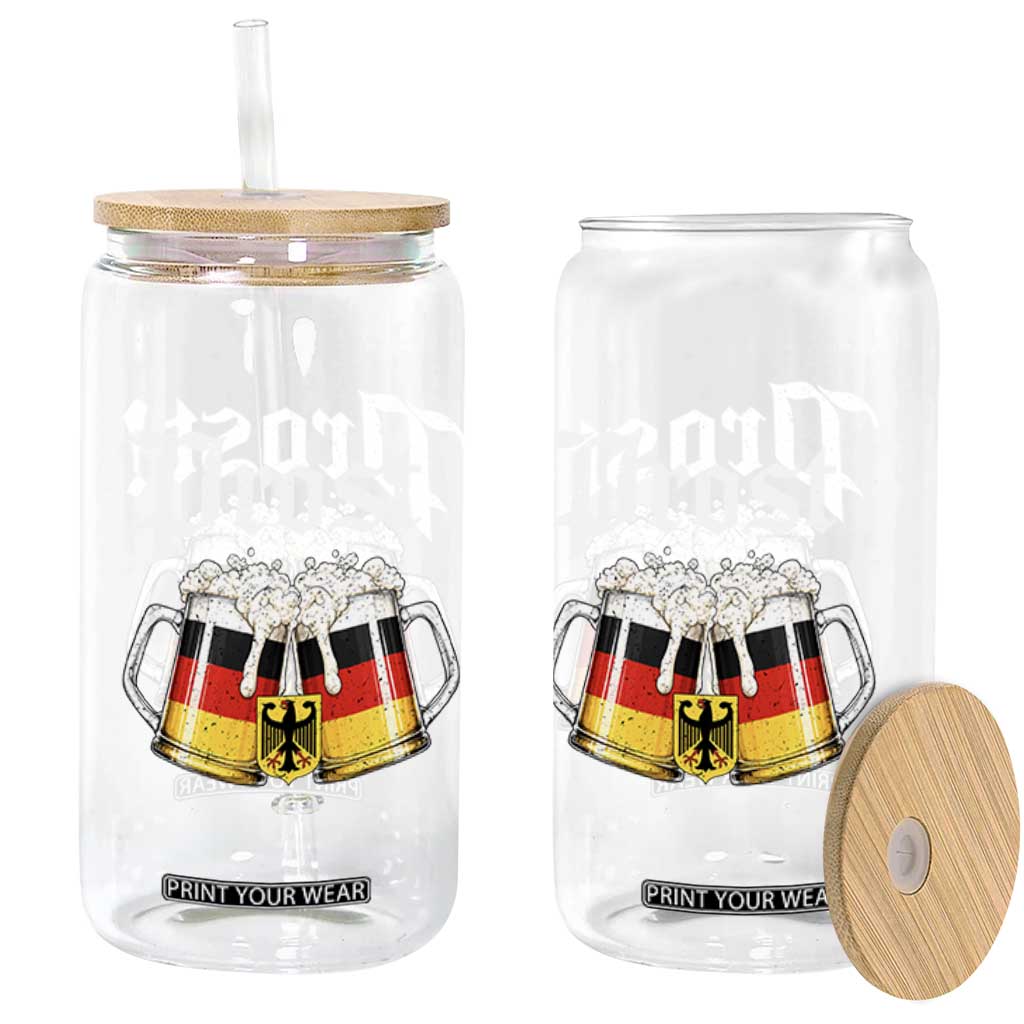 Vintage Oktoberfest Beer Drinking Prost German Festival Glass Can