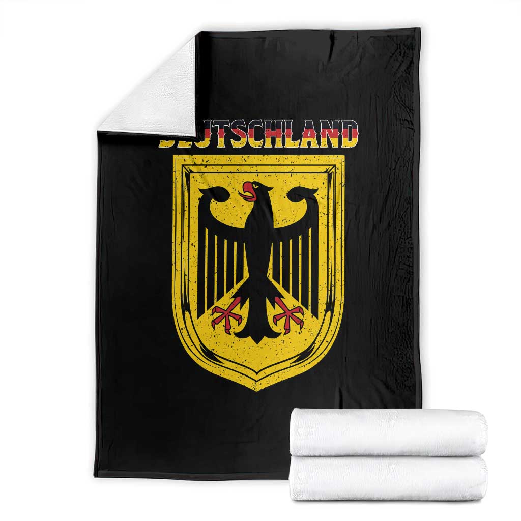 Deutschland Germany Eagle Federal Coat of Arms German Heritage Flag Throw Blanket