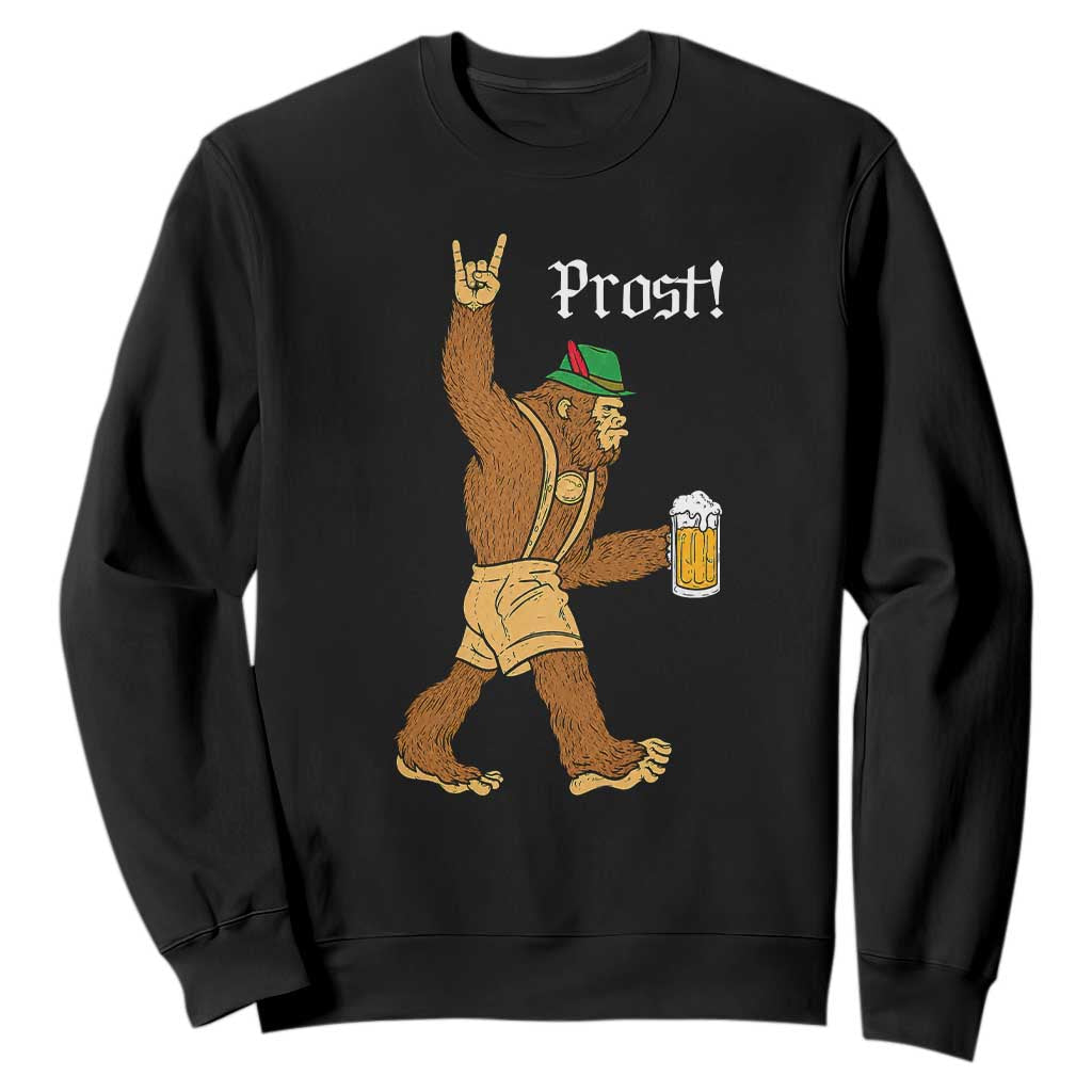 German Bigfoot Sasquatch Beer Lederhosen Sweatshirt Funny Oktoberfest Drinking Prost