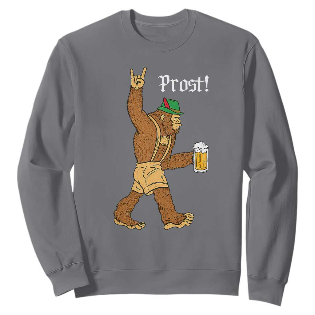 German Bigfoot Sasquatch Beer Lederhosen Sweatshirt Funny Oktoberfest Drinking Prost