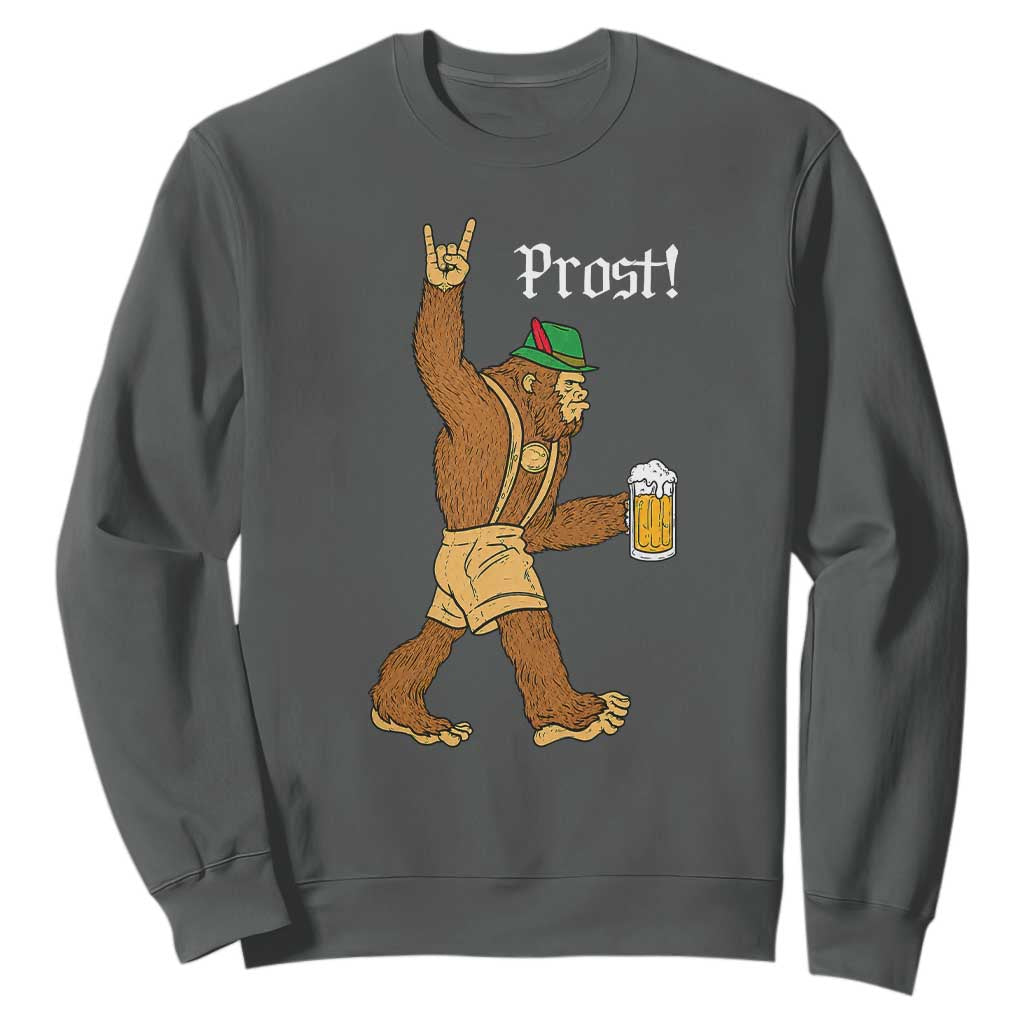 German Bigfoot Sasquatch Beer Lederhosen Sweatshirt Funny Oktoberfest Drinking Prost