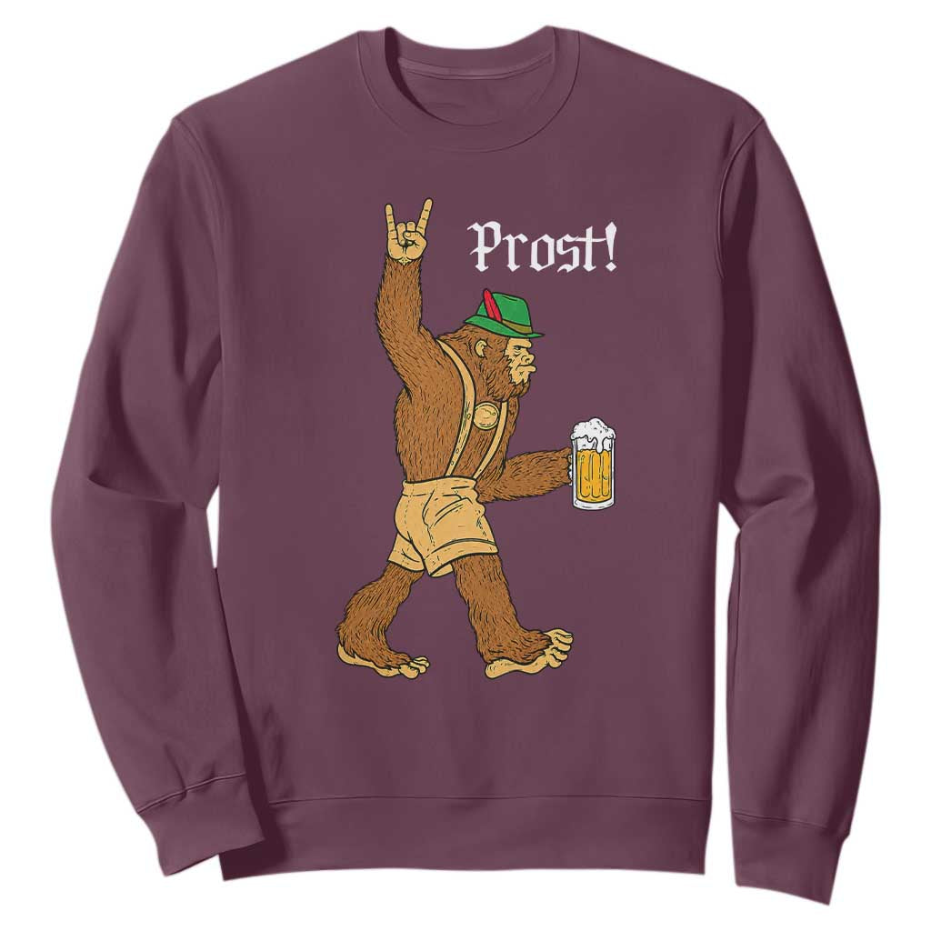 German Bigfoot Sasquatch Beer Lederhosen Sweatshirt Funny Oktoberfest Drinking Prost