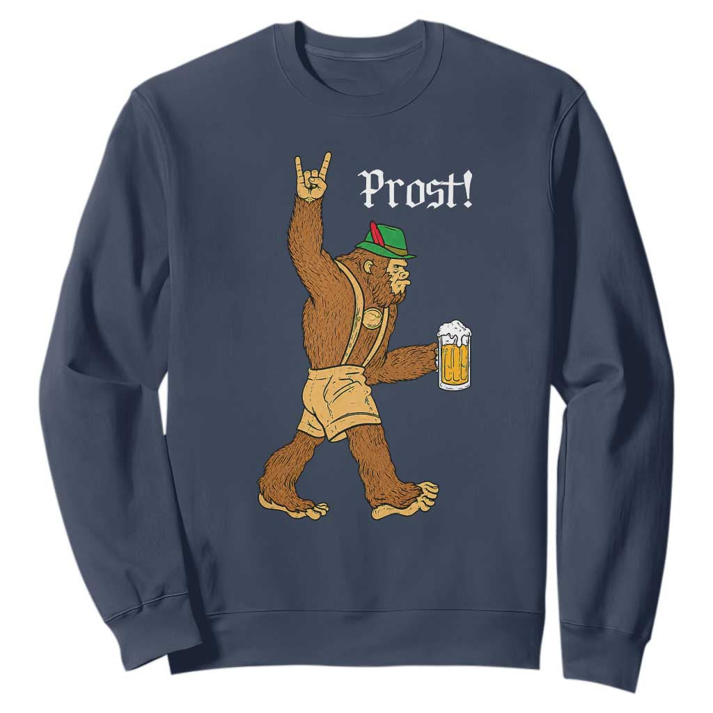 German Bigfoot Sasquatch Beer Lederhosen Sweatshirt Funny Oktoberfest Drinking Prost
