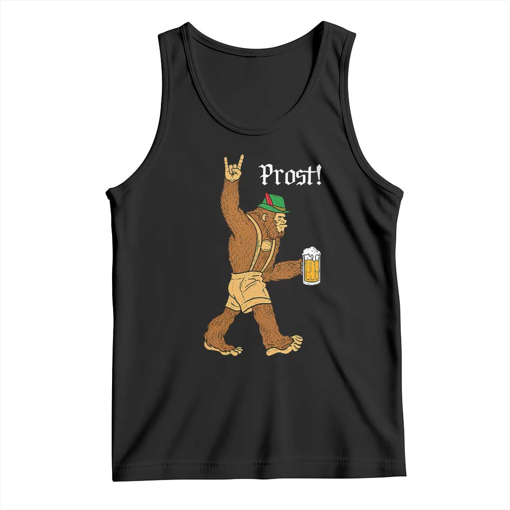 German Bigfoot Sasquatch Beer Lederhosen Tank Top Funny Oktoberfest Drinking Prost