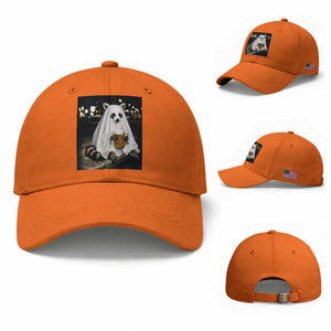 Funny Ghost Raccoon Drinking Beer Feral Halloween Gift Baseball Cap