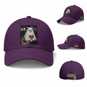 Funny Ghost Raccoon Drinking Beer Feral Halloween Gift Baseball Cap