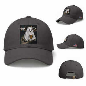Funny Ghost Raccoon Drinking Beer Feral Halloween Gift Baseball Cap
