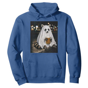 Funny Ghost Raccoon Drinking Beer Feral Halloween Gift Hoodie