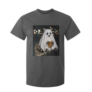 Funny Ghost Raccoon Drinking Beer Feral Halloween Gift T Shirt For Kid