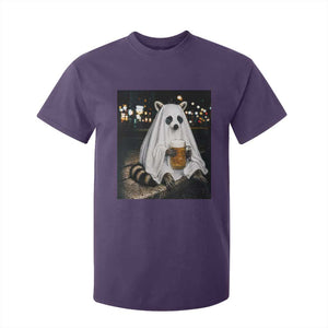 Funny Ghost Raccoon Drinking Beer Feral Halloween Gift T Shirt For Kid