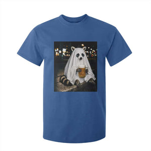 Funny Ghost Raccoon Drinking Beer Feral Halloween Gift T Shirt For Kid