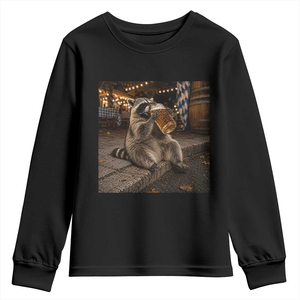 Oktoberfest Raccoon German Beer Festival Drinking Prost Beer Lover Youth Sweatshirt