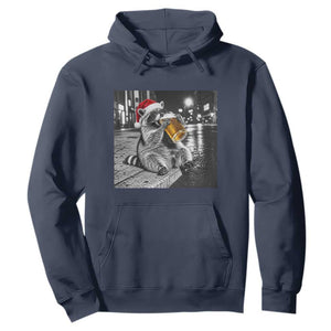 Christmas Raccoon Drinking Beer Trash Panda Feral Hoodie