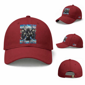 Money Comes Fast But I Come Faster Baseball Cap Funny Alpha Wolf Meme
