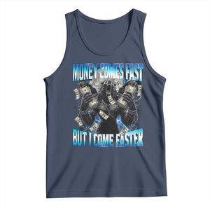 Money Comes Fast But I Come Faster Tank Top Funny Alpha Wolf Meme