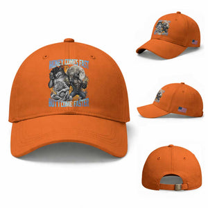 Money Comes Fast But I Come Faster Baseball Cap Funny Alpha Wolf Werewolf Meme