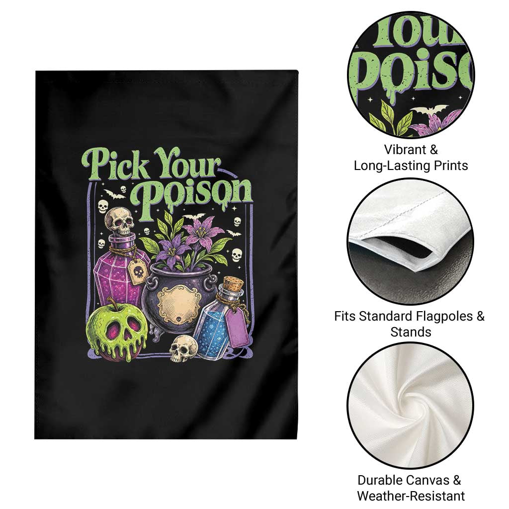 Pick Your Poison Garden Flag Vintage Princess Halloween
