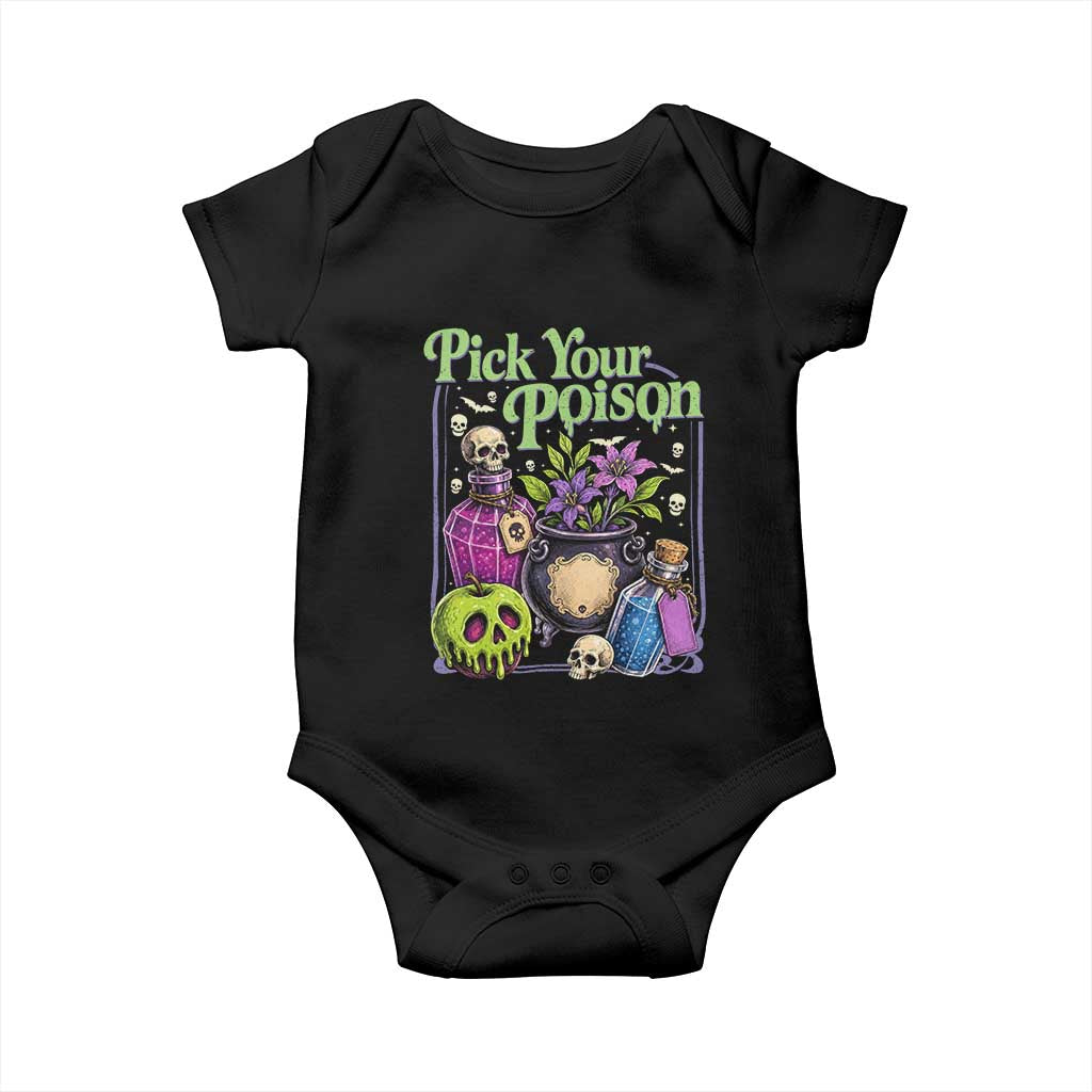 Pick Your Poison Baby Onesie Vintage Princess Halloween