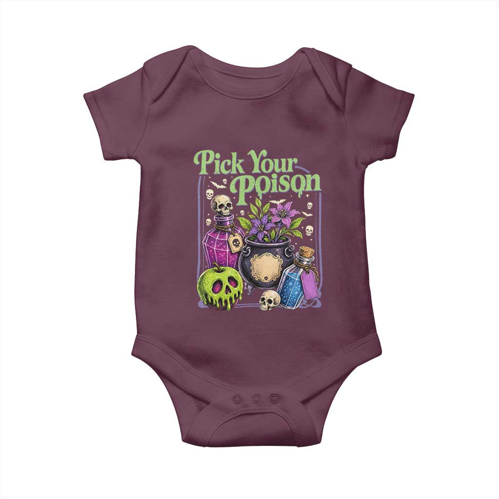 Pick Your Poison Baby Onesie Vintage Princess Halloween