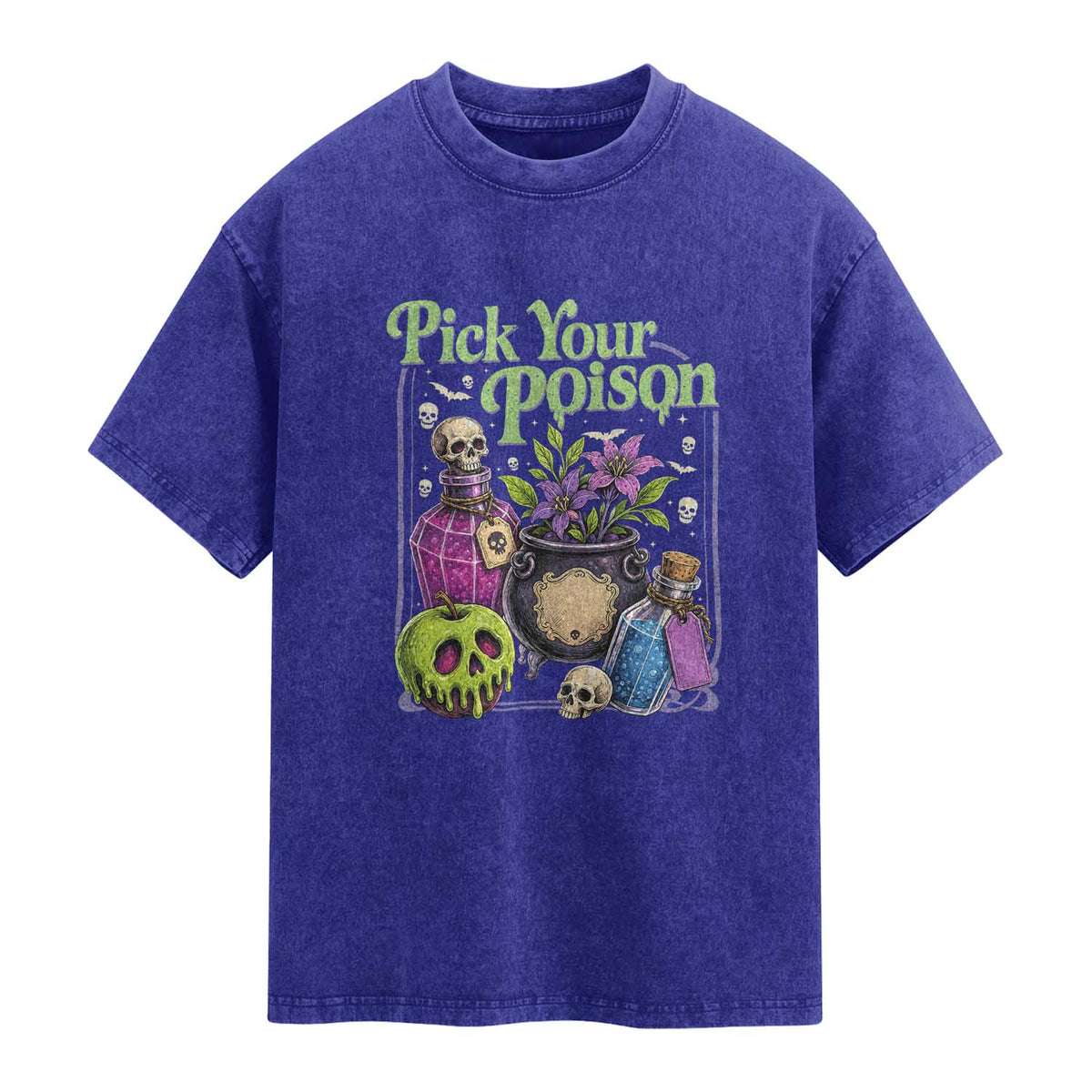 Pick Your Poison Washed Cotton T-Shirt Vintage Princess Halloween