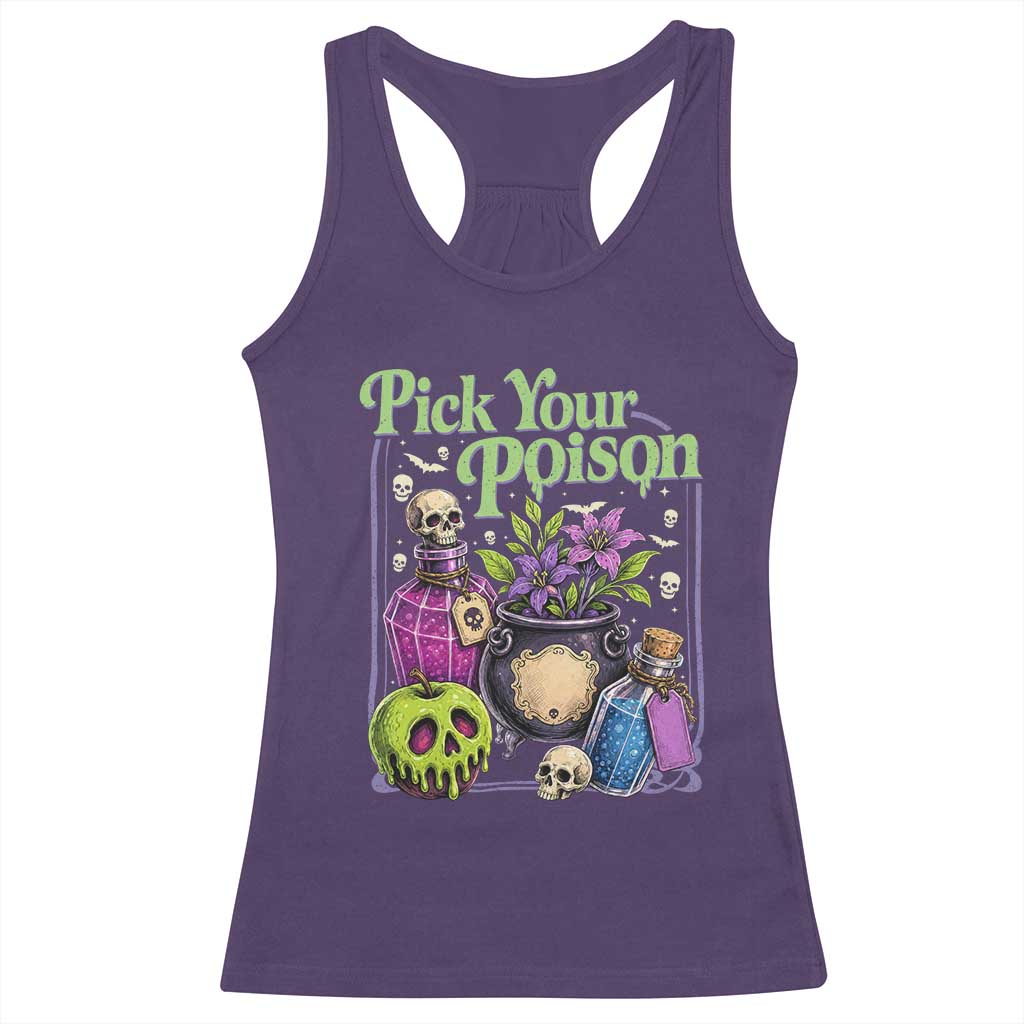 Pick Your Poison Racerback Tank Top Vintage Princess Halloween