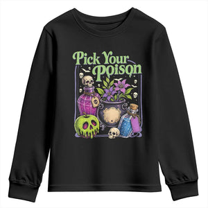 Pick Your Poison Youth Sweatshirt Vintage Princess Halloween