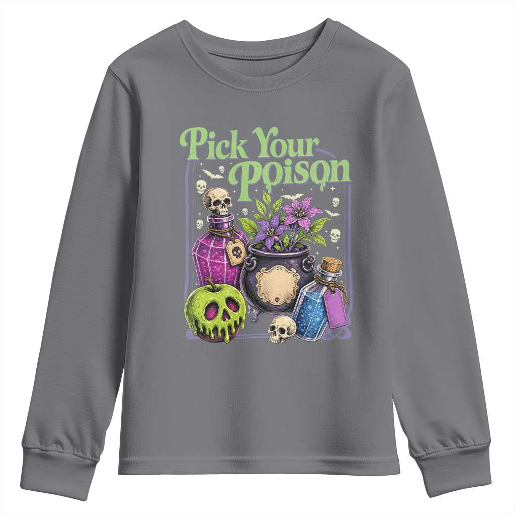Pick Your Poison Youth Sweatshirt Vintage Princess Halloween