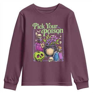 Pick Your Poison Youth Sweatshirt Vintage Princess Halloween