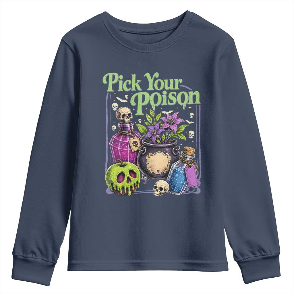 Pick Your Poison Youth Sweatshirt Vintage Princess Halloween