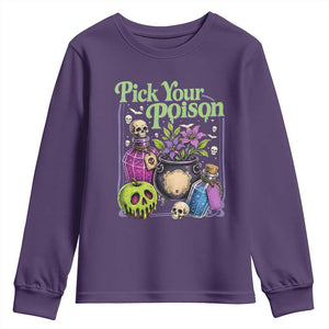 Pick Your Poison Youth Sweatshirt Vintage Princess Halloween