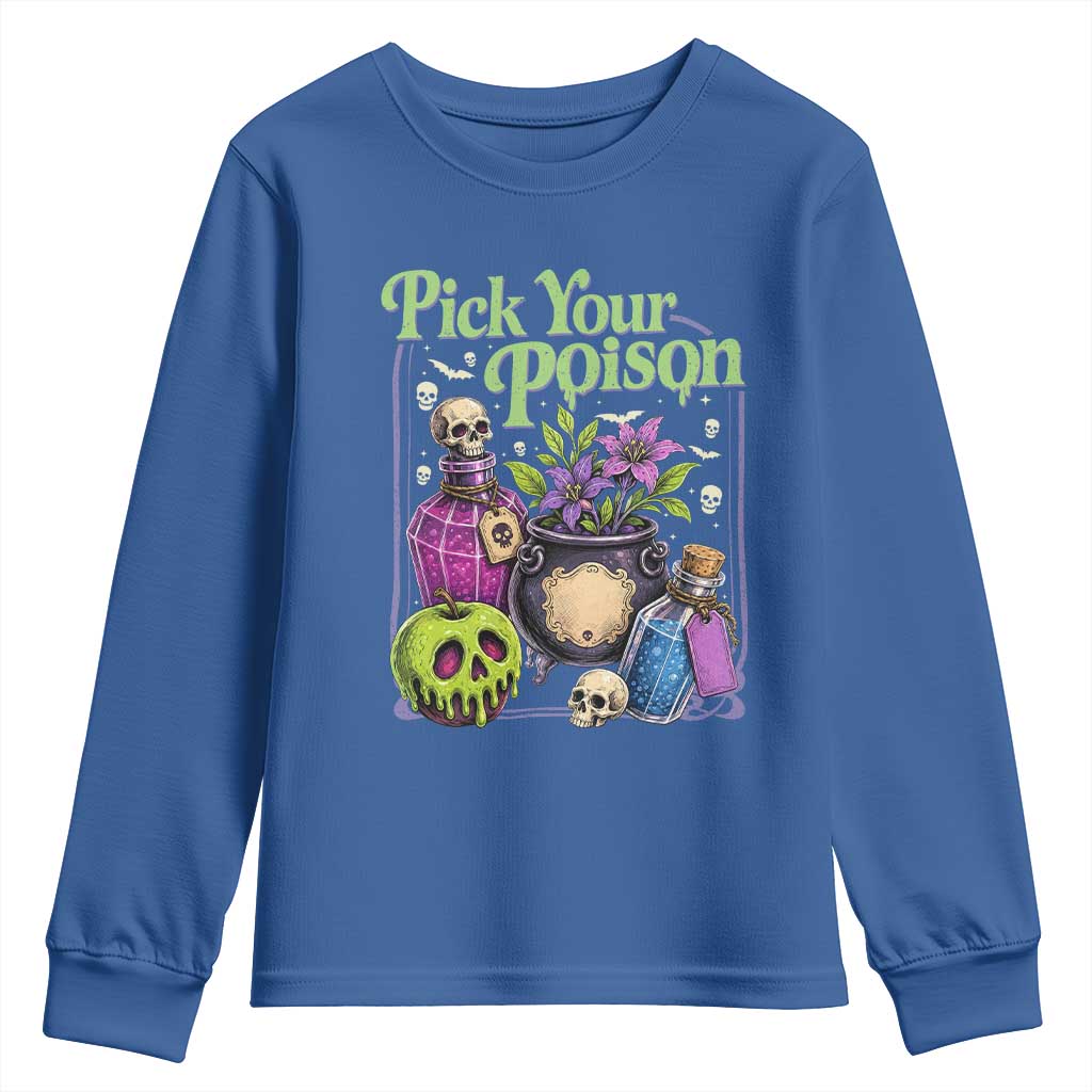 Pick Your Poison Youth Sweatshirt Vintage Princess Halloween