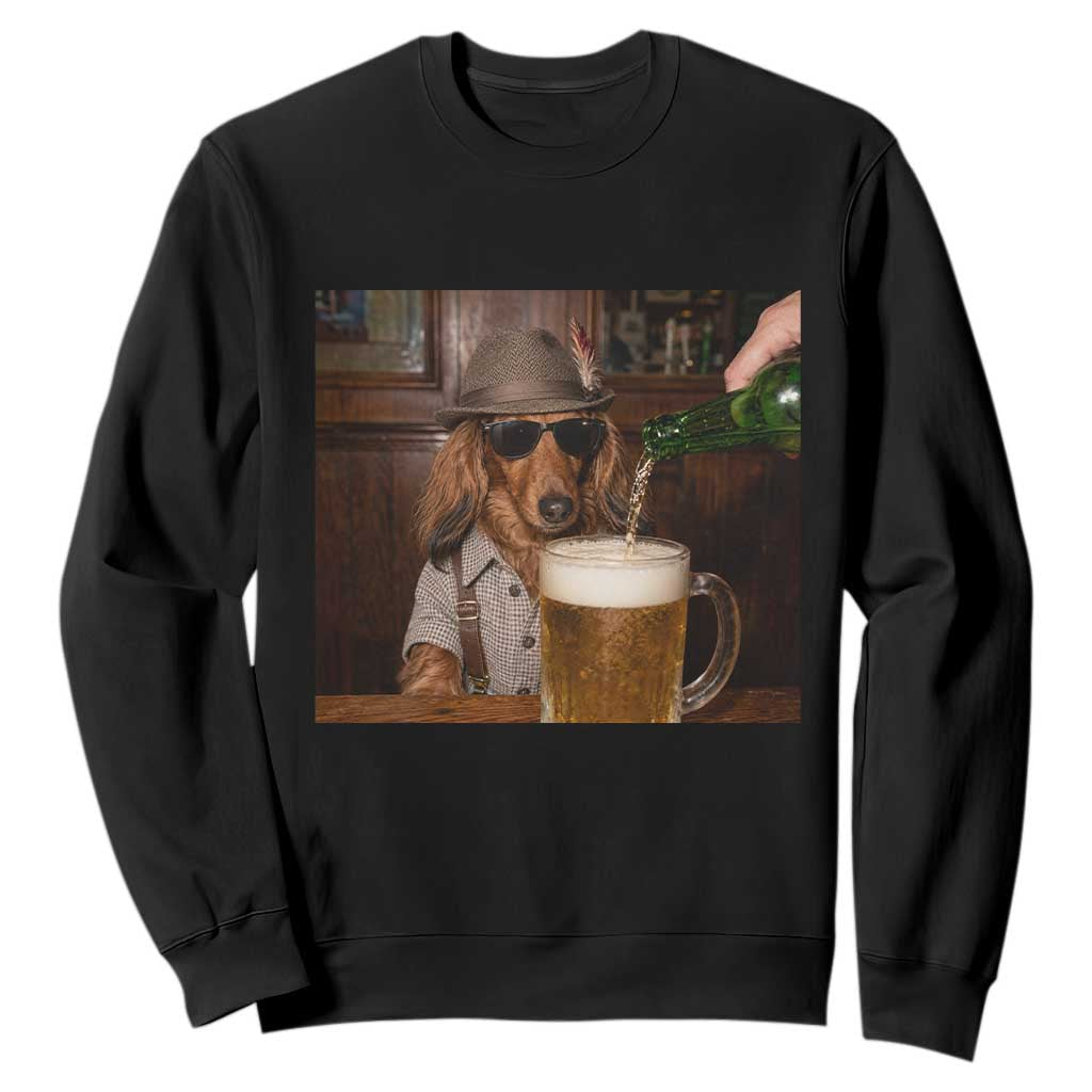 Dachshund Oktoberfest Sweatshirt Funny Wiener Dog German Beer Drinking Festival