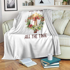 Cross Christian Christmas Throw Blanket God Is Good All The Time TS14 Print Your Wear