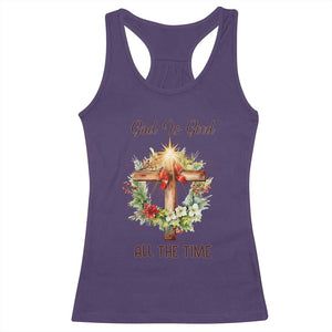 Cross Christian Christmas Racerback Tank Top God Is Good All The Time TS14 Purple Print Your Wear