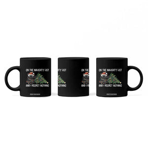 Funny Cat Christmas Coffee Mug On The Naughty List And I Regret Nothing TS14 Print Your Wear