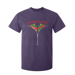 Funny Dirty Christmas T Shirt For Kid Stop Staring At My Balls TS14 Purple Print Your Wear