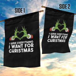 Funny Elf Hand Christmas Garden Flag I Have Everything I Want For Christmas TS14 Print Your Wear