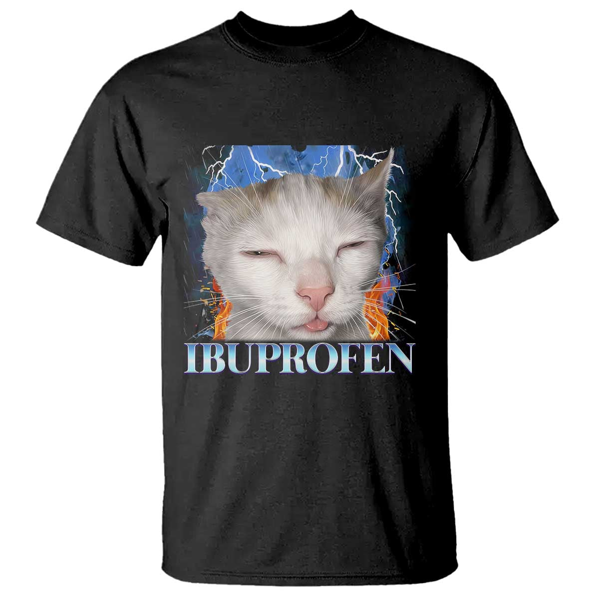 Funny Cat Meme T Shirt Ibuprofen Silly Kitten TS14 Black Print Your Wear