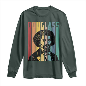 Frederick Douglass Long Sleeve Shirt American Black History TS14 Dark Forest Green Print Your Wear