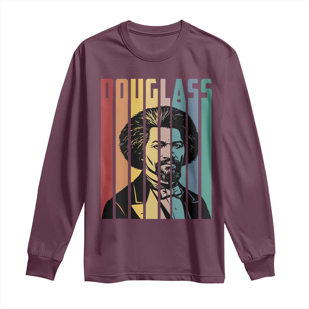 Frederick Douglass Long Sleeve Shirt American Black History TS14 Maroon Print Your Wear