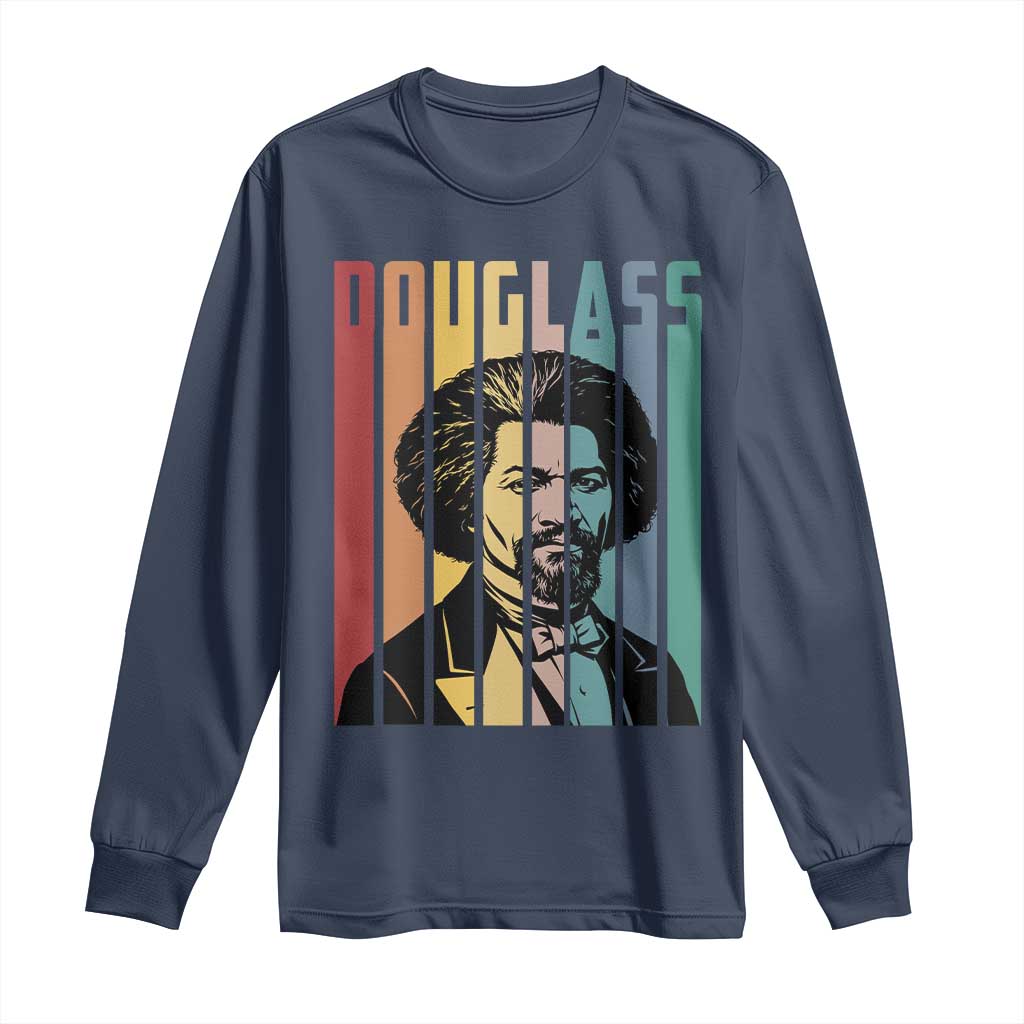 Frederick Douglass Long Sleeve Shirt American Black History TS14 Navy Print Your Wear