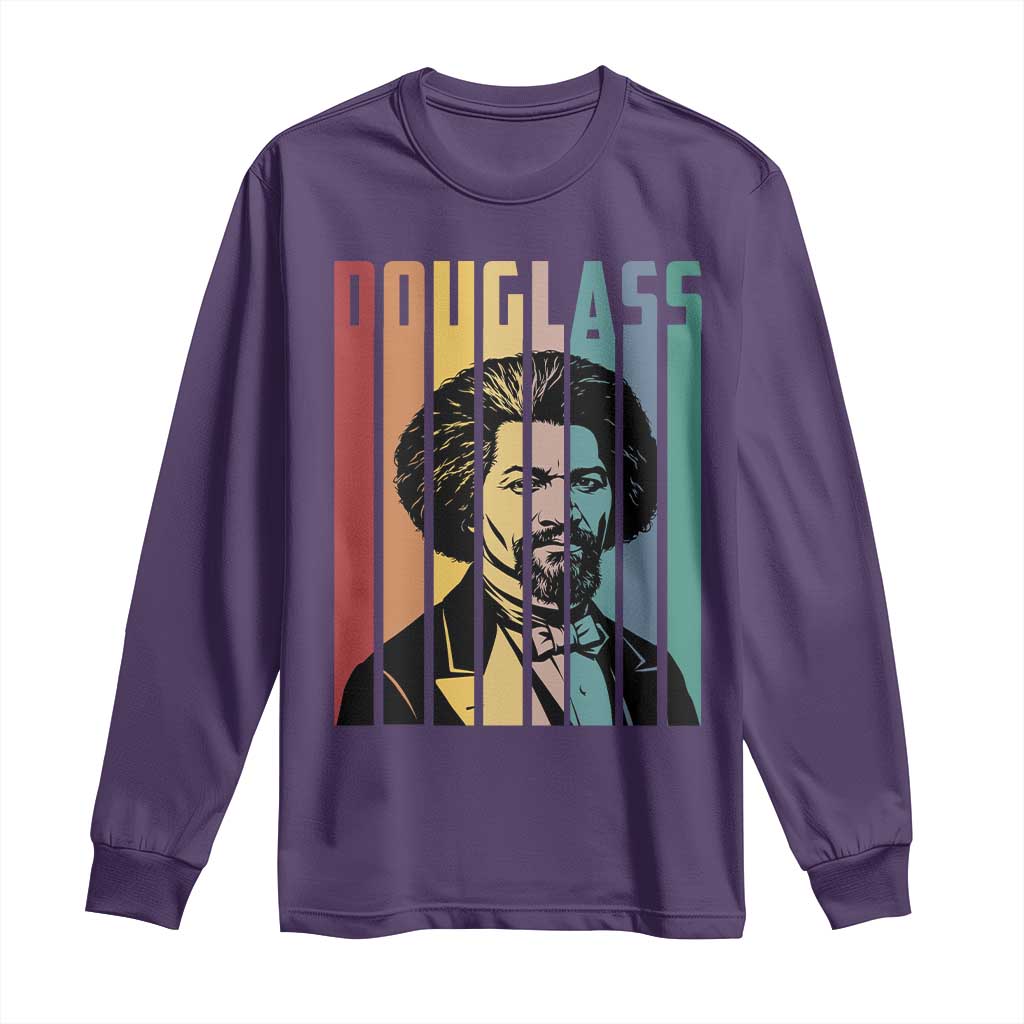 Frederick Douglass Long Sleeve Shirt American Black History TS14 Purple Print Your Wear