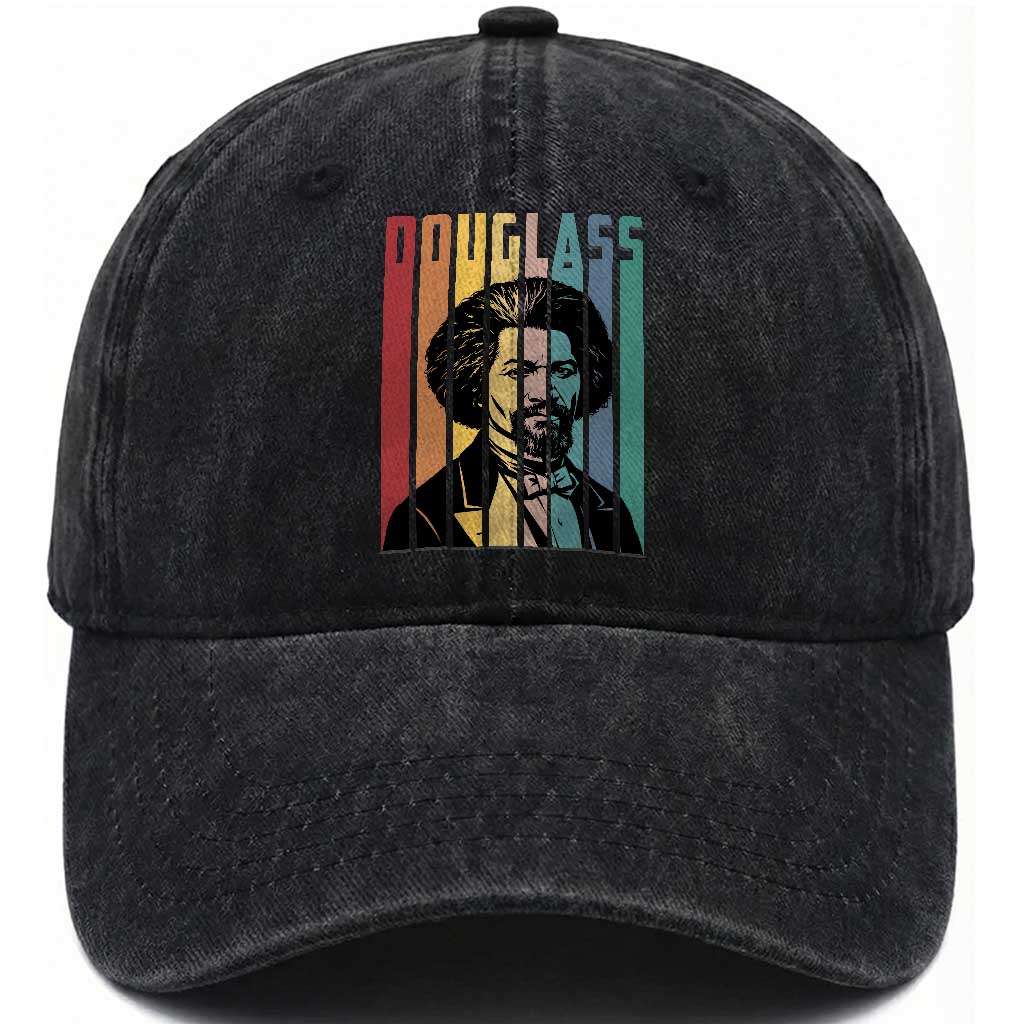 Frederick Douglass Washed Cotton Baseball Cap American Black History TS14 Washed Cap Universal Fit Black Print Your Wear