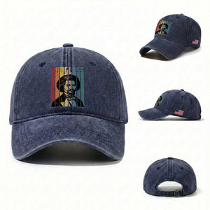Frederick Douglass Washed Cotton Baseball Cap American Black History TS14 Washed Cap Universal Fit Navy Print Your Wear