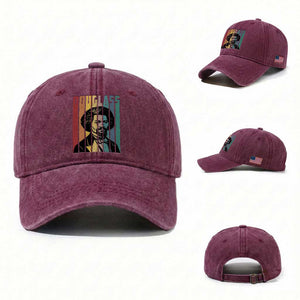 Frederick Douglass Washed Cotton Baseball Cap American Black History TS14 Washed Cap Universal Fit Burgundy Print Your Wear