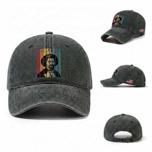 Frederick Douglass Washed Cotton Baseball Cap American Black History TS14 Washed Cap Universal Fit Dark Green Print Your Wear
