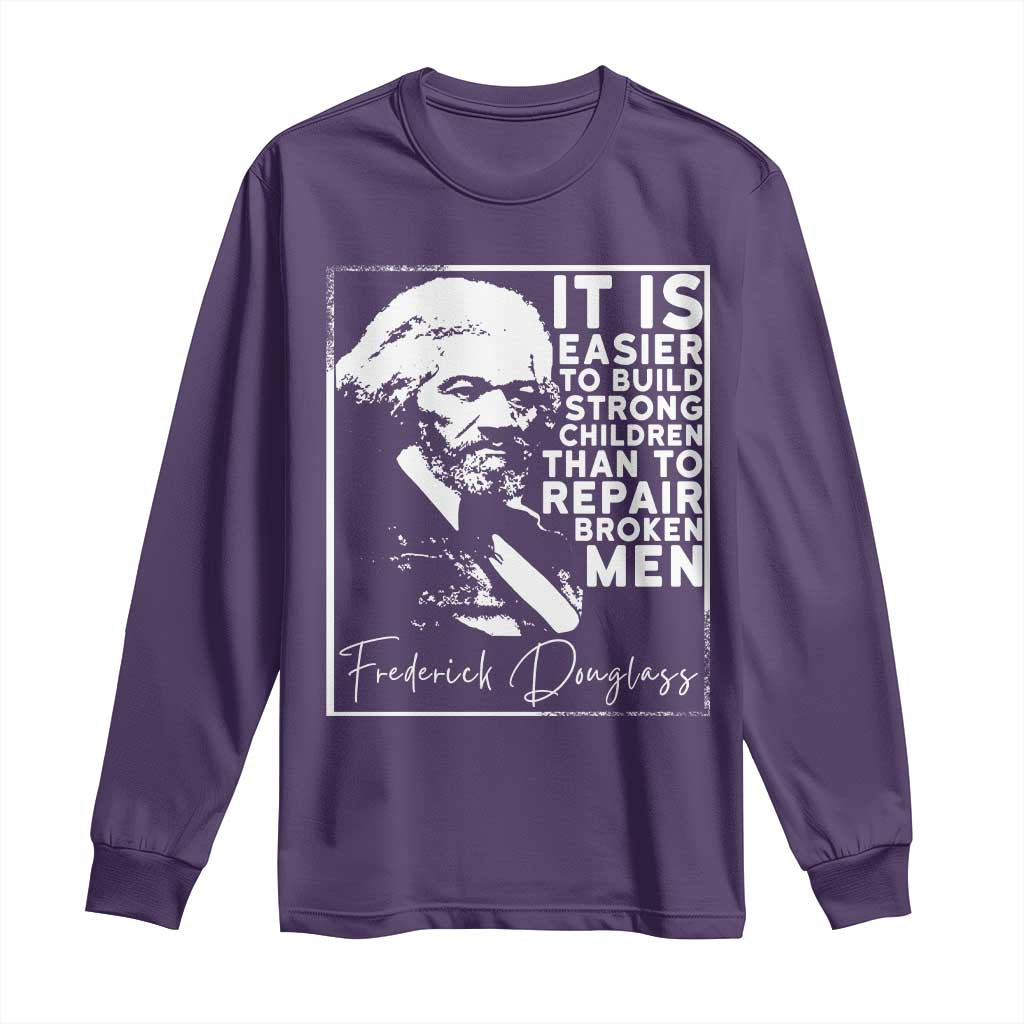 Frederick Douglass Quote Long Sleeve Shirt Black History Month TS14 Purple Print Your Wear